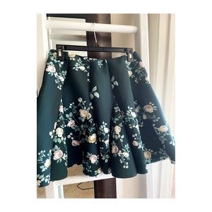 Lauren Conrad, floral, A-line, mini skirt.